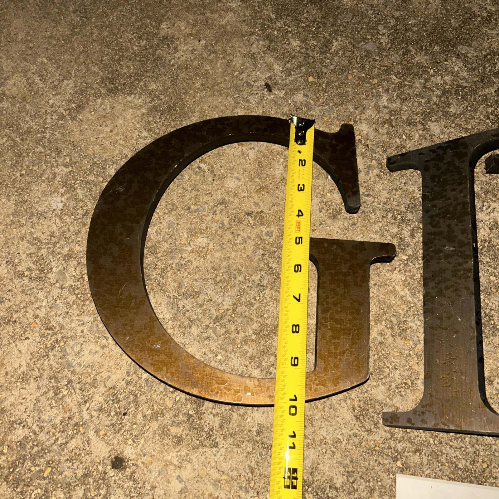 GIRL 10 Inch Sign Letters Brass Outdoor G I R L 10” Sign Girl