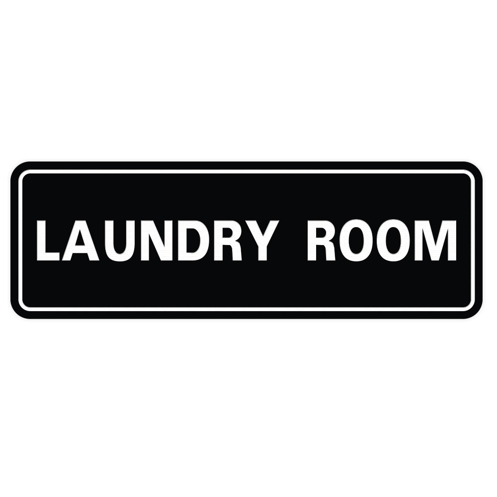 1 PCS Standard Laundry Room Wall Door Sign Durable Black Small Hospitality