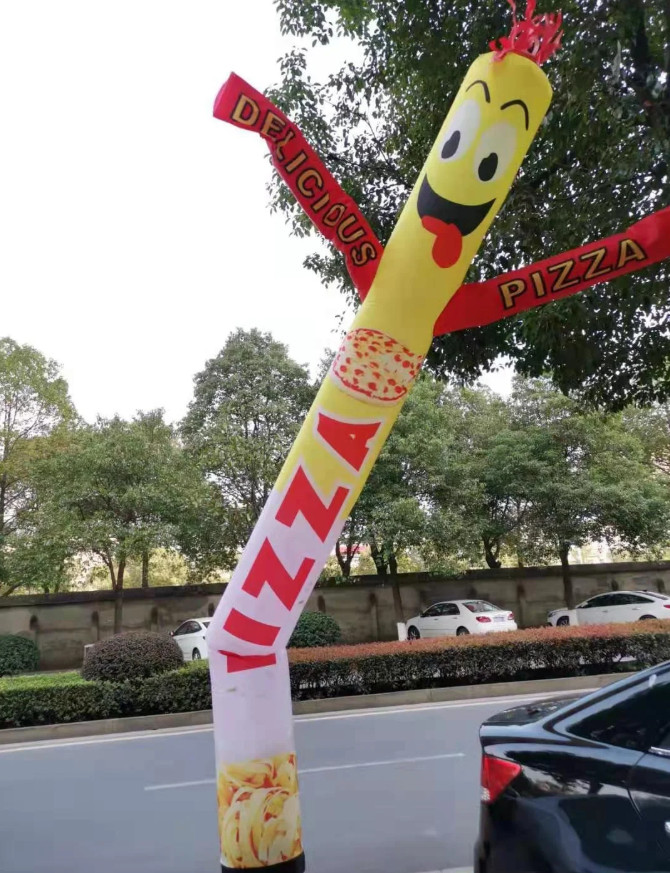 20ft Tall Pizza Air Inflatable Tube Man Dancer without Arrow Delicious Pizza