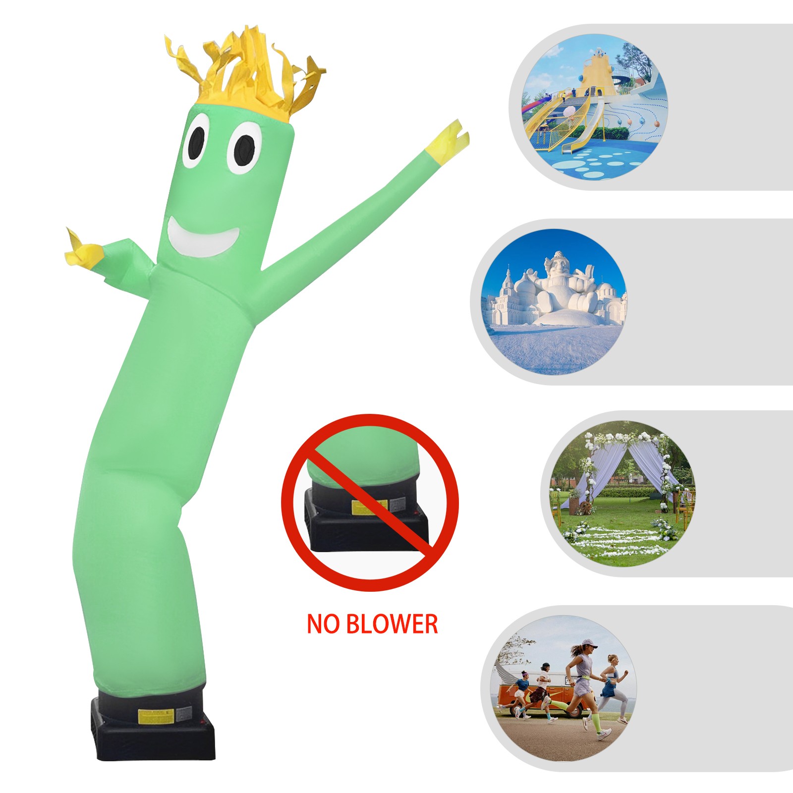 3m/10ft Advertising Inflatable Tube Men, Waving Inflatable Tube Guy