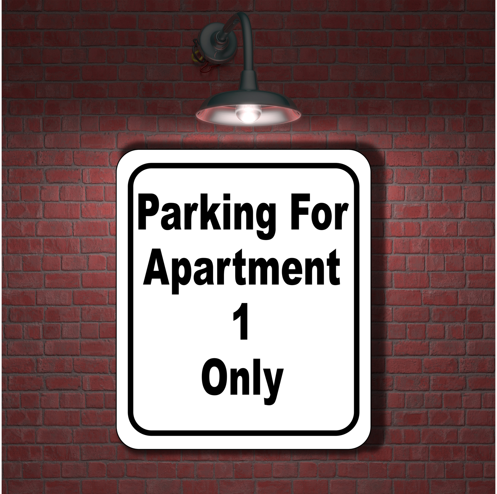 Parking for apartment 1 only classic Aluminum Composite Sign