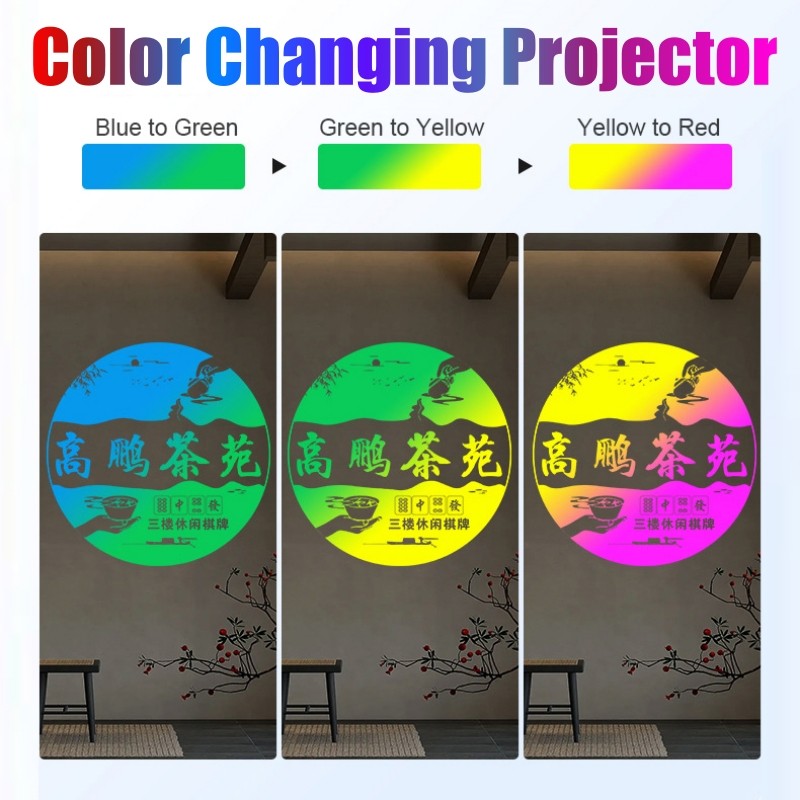 50W Automatic Color Changing Professional Gobo Projector Store Logo Projection