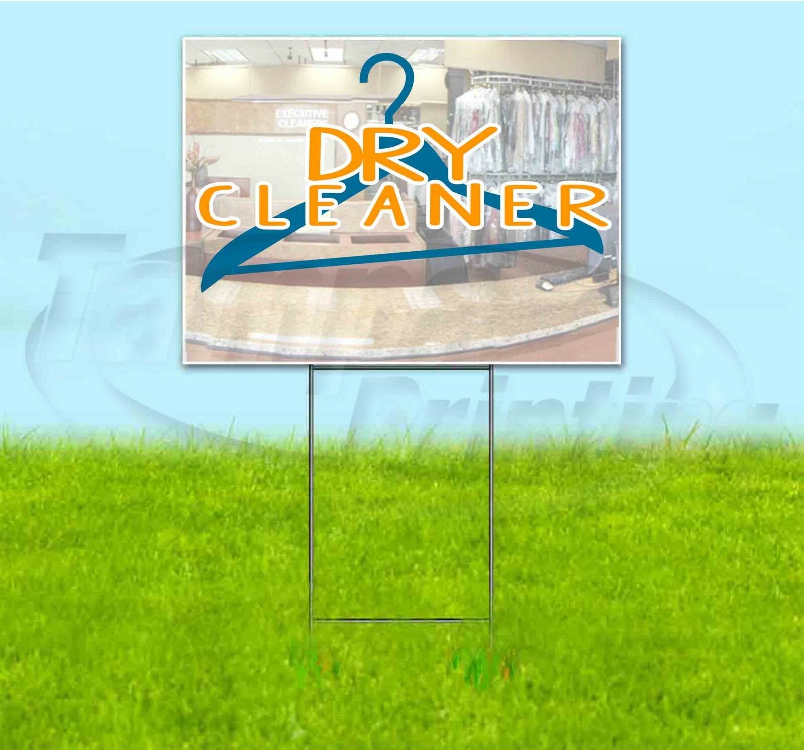 DRY CLEANER 18×24 Yard Sign Corrugated Plastic Bandit Lawn Business USA SERVICE