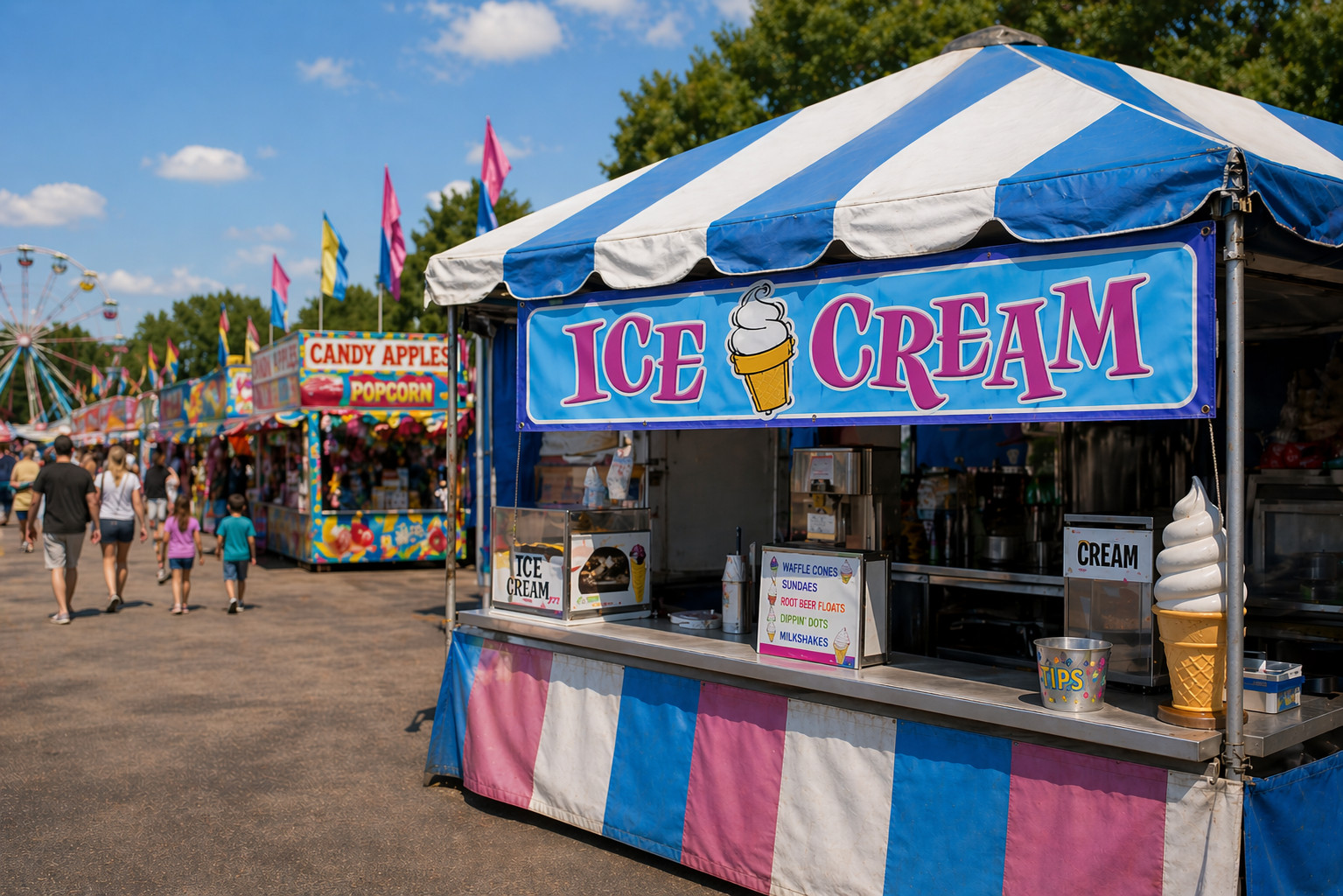 Ice Cream Vinyl Banner Sign – Concession – Farmers Market – 15oz Heavy Duty