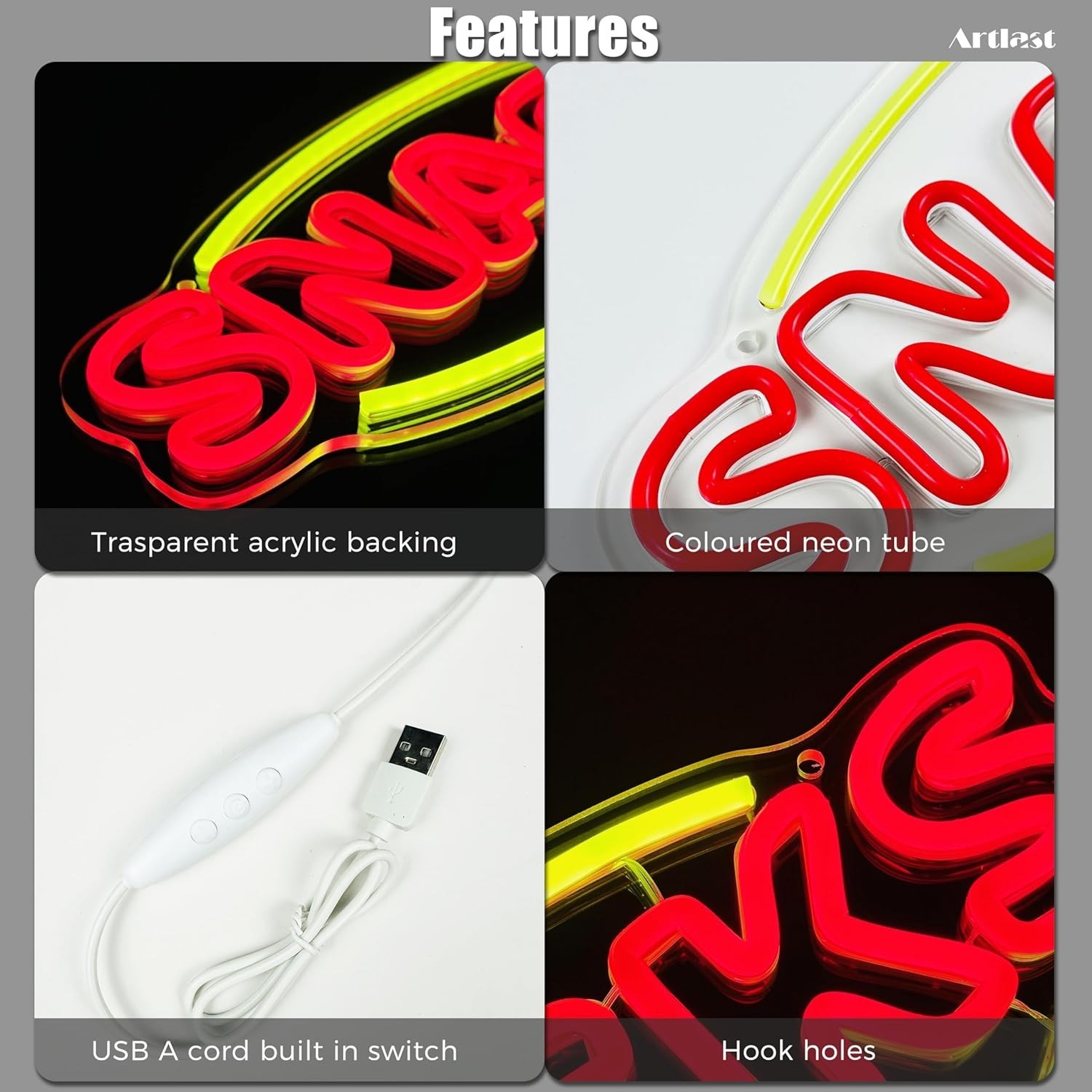 Snacks Led Neon Sign
