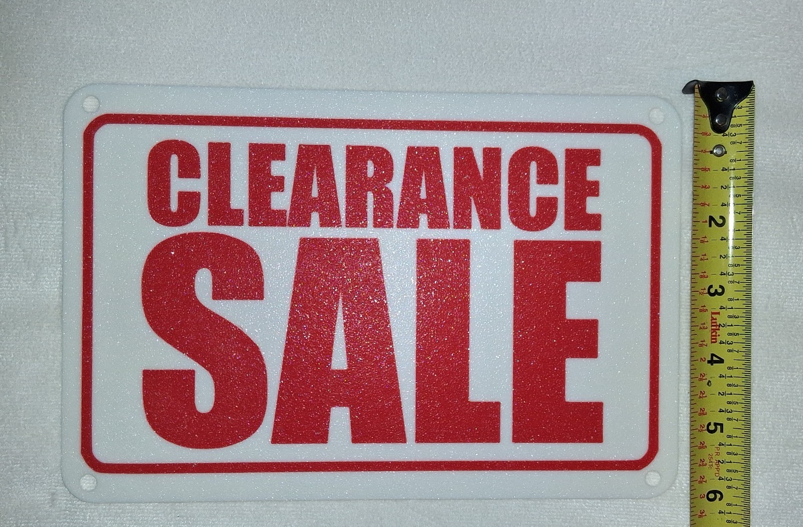 6&Prime; x 9&Prime; CLEARANCE SALE Sign Plastic with mounting holes for screws or « zip ties »
