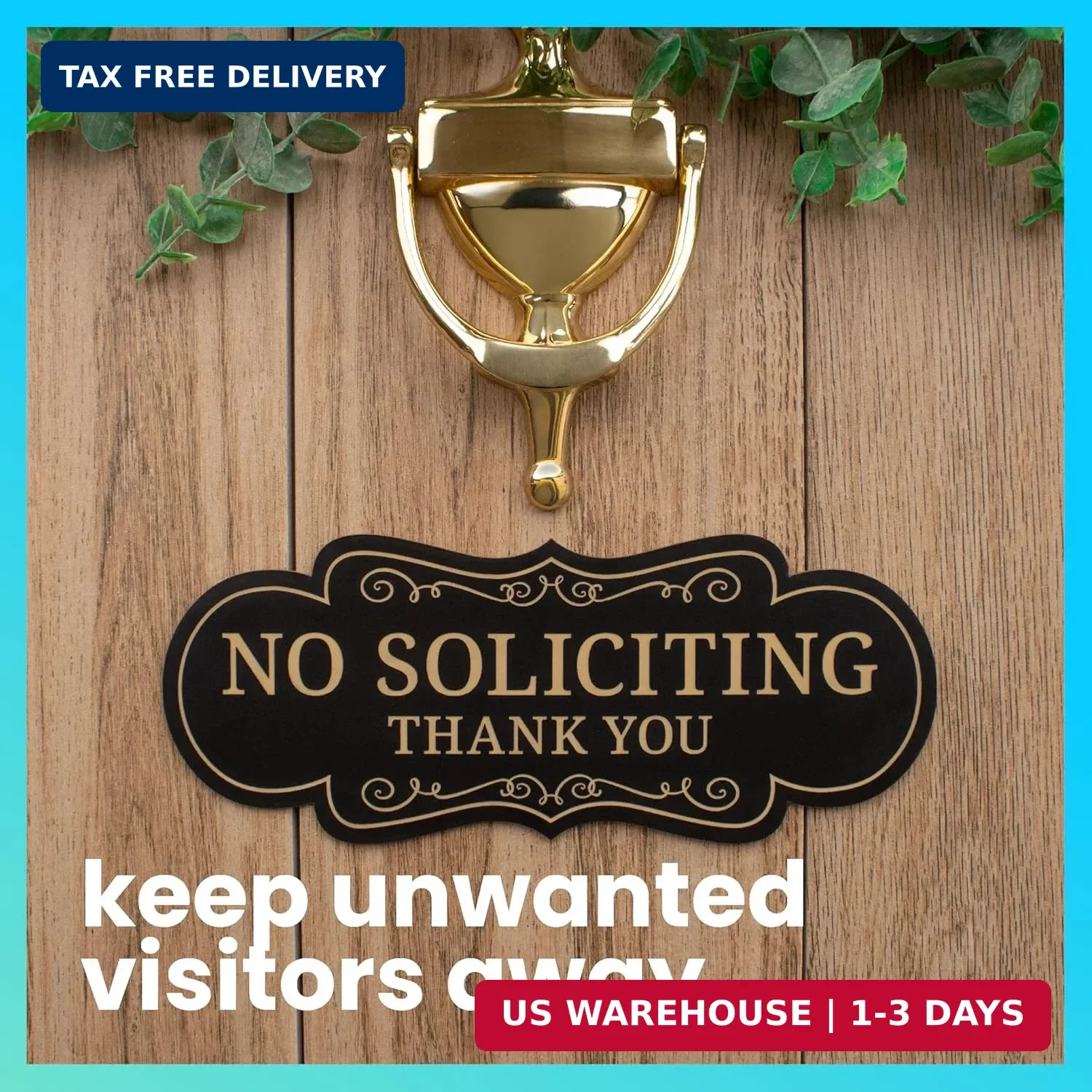 ExcelMark Premium No Soliciting Sign for House – Made in the USA (Small – 2&Prime;x 5&Prime;