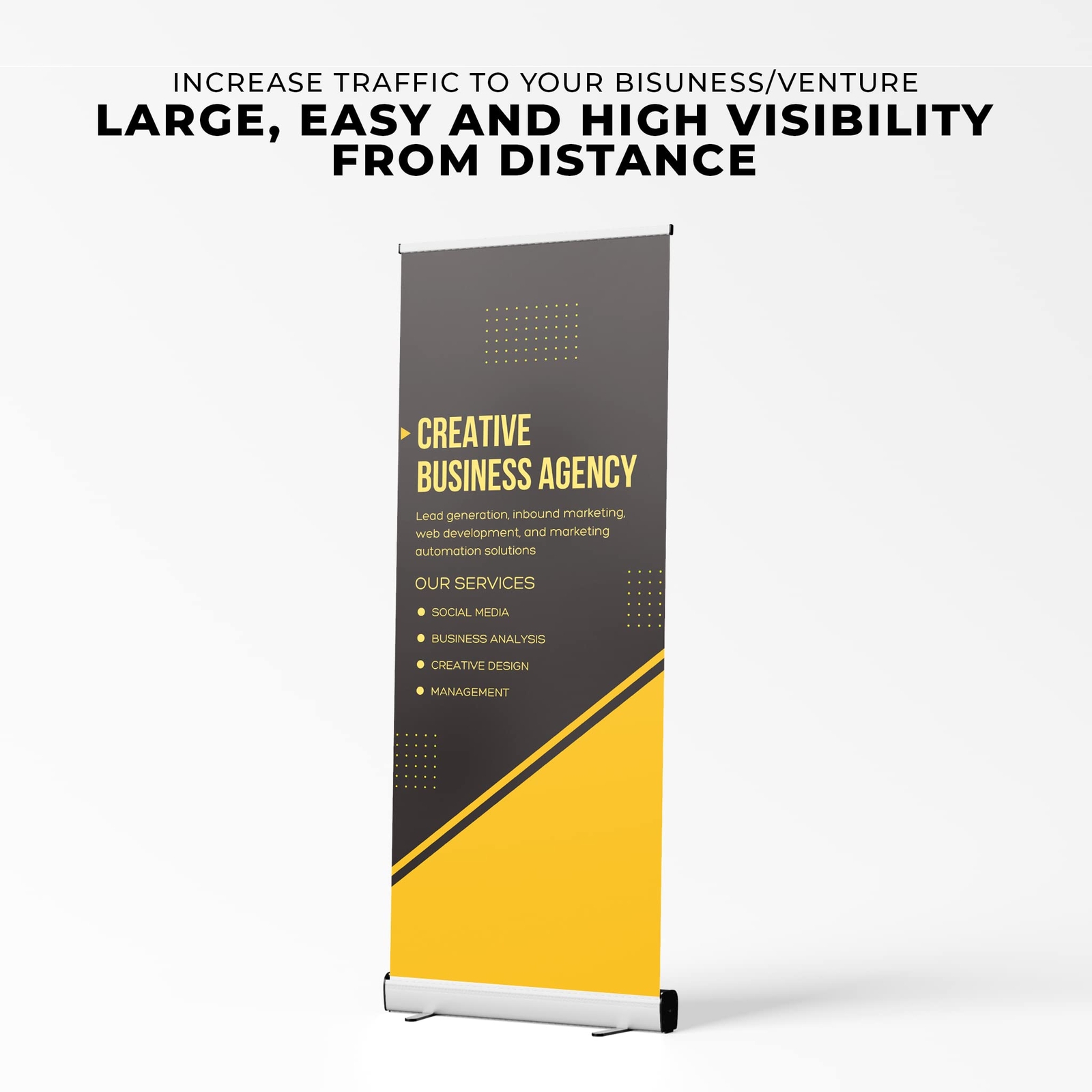 Advertising For Events Retractable Banner with Stand | Roll Up Banner HD Print