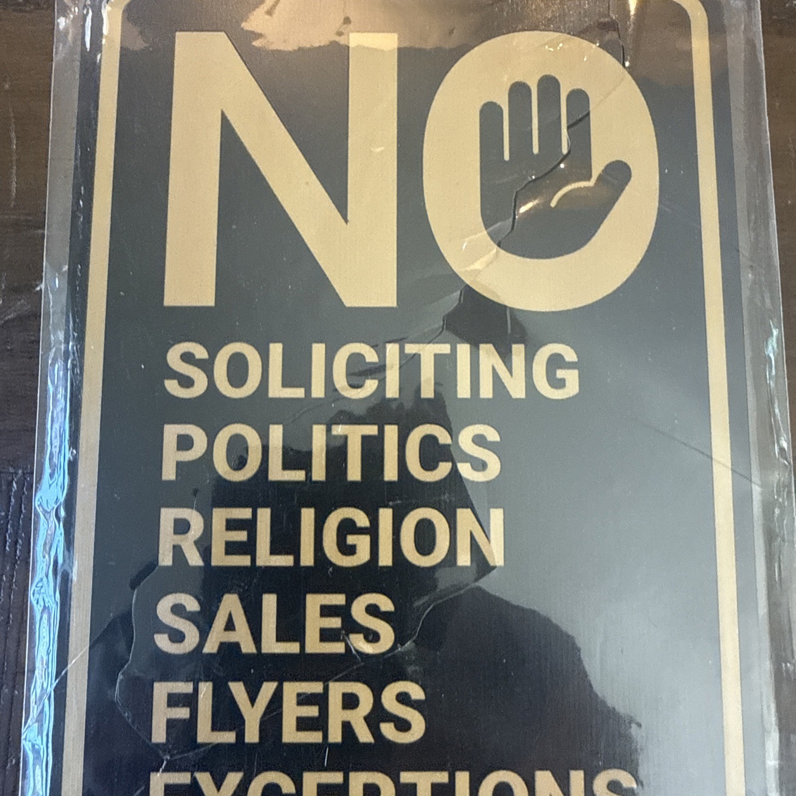 Portrait Round No Sales No Religion No Flyers No Soliciting 5&Prime; X 7&Prime;