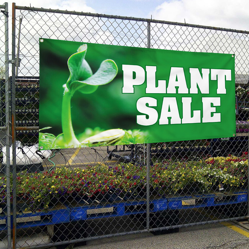 Vinyl Banner Multiple Sizes Plant Sale Business B Business Outdoor