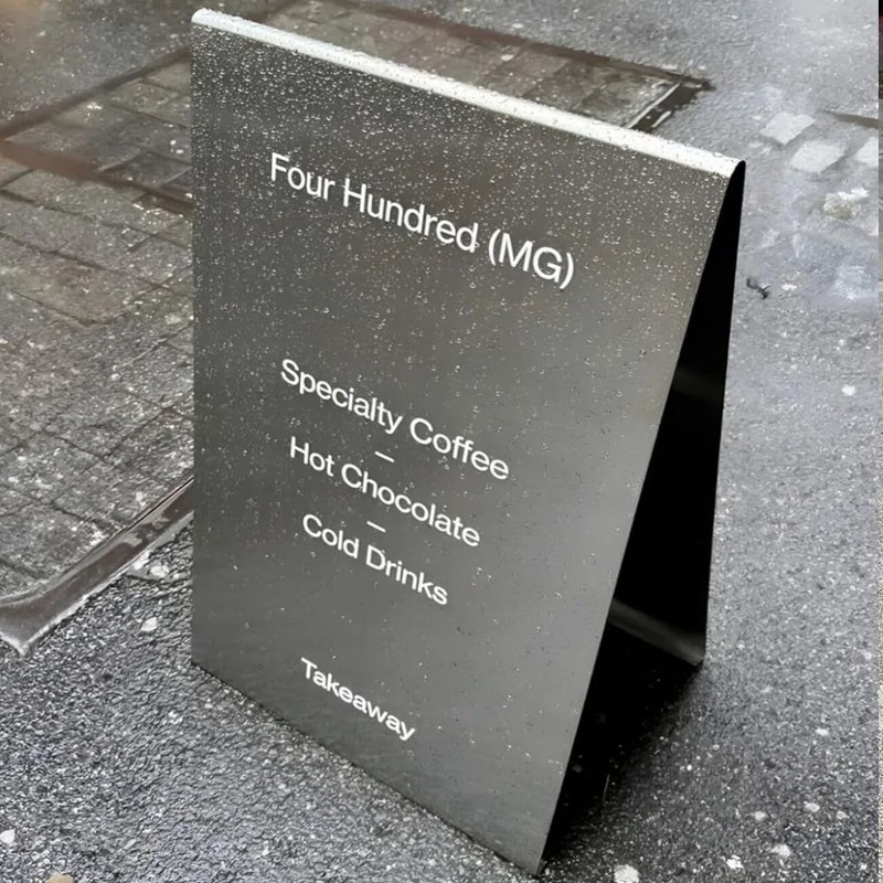 Custom A-Frame Sidewalk Sign Double-Sided Stainless Steel Outdoor Display