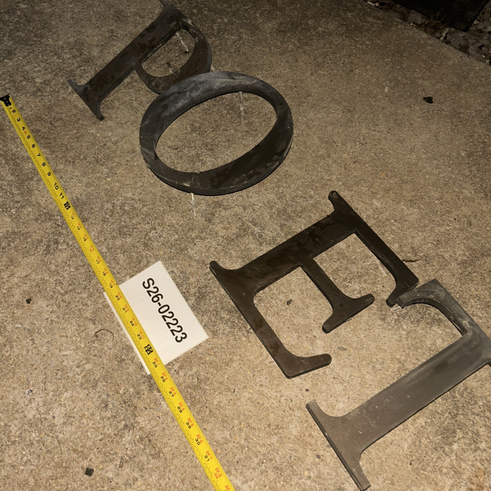 POET 10 Inch Sign Letters Brass Outdoor P O E T 10” Sign