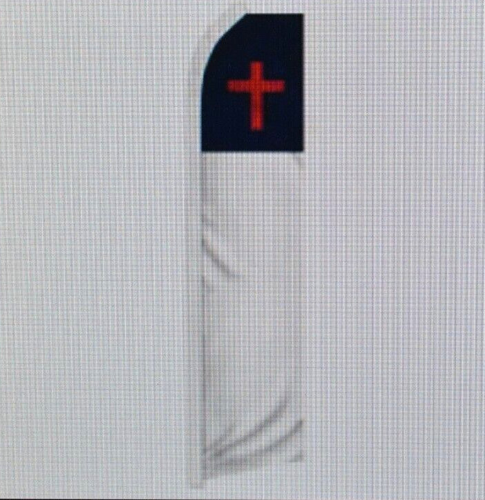 Christian Windless Advertising Swooper Flag Church Flag Blue White Red Cross