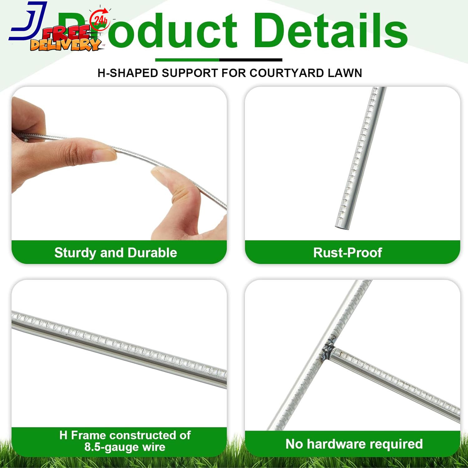 100 Pcs Yard Sign Stakes Metal 15&Prime;X10&Prime; H Frame Wire Stakes Metal Yard Stakes Use