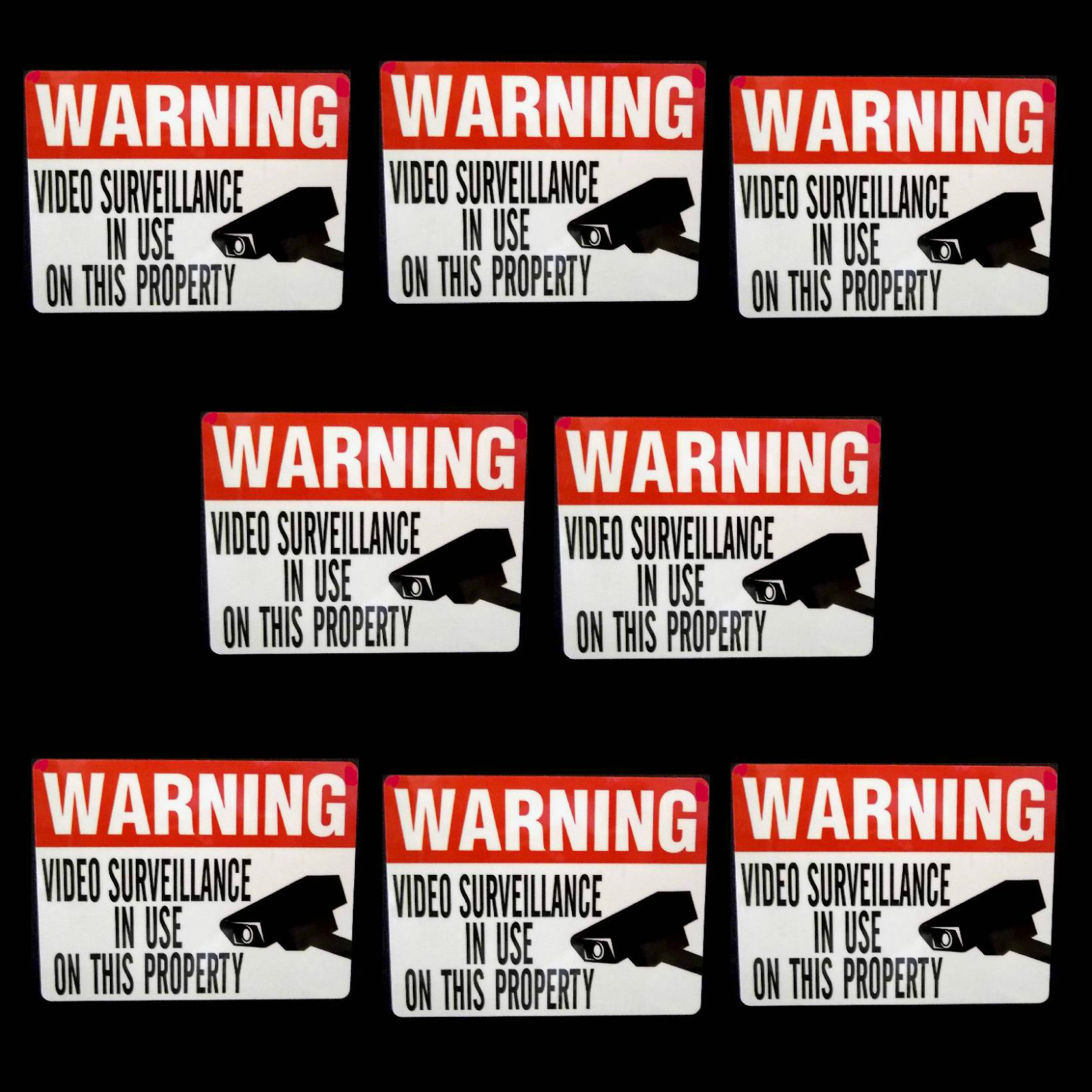 Video Doorbell Camera Warning Stickers For Home Windows Glass School Bars Store