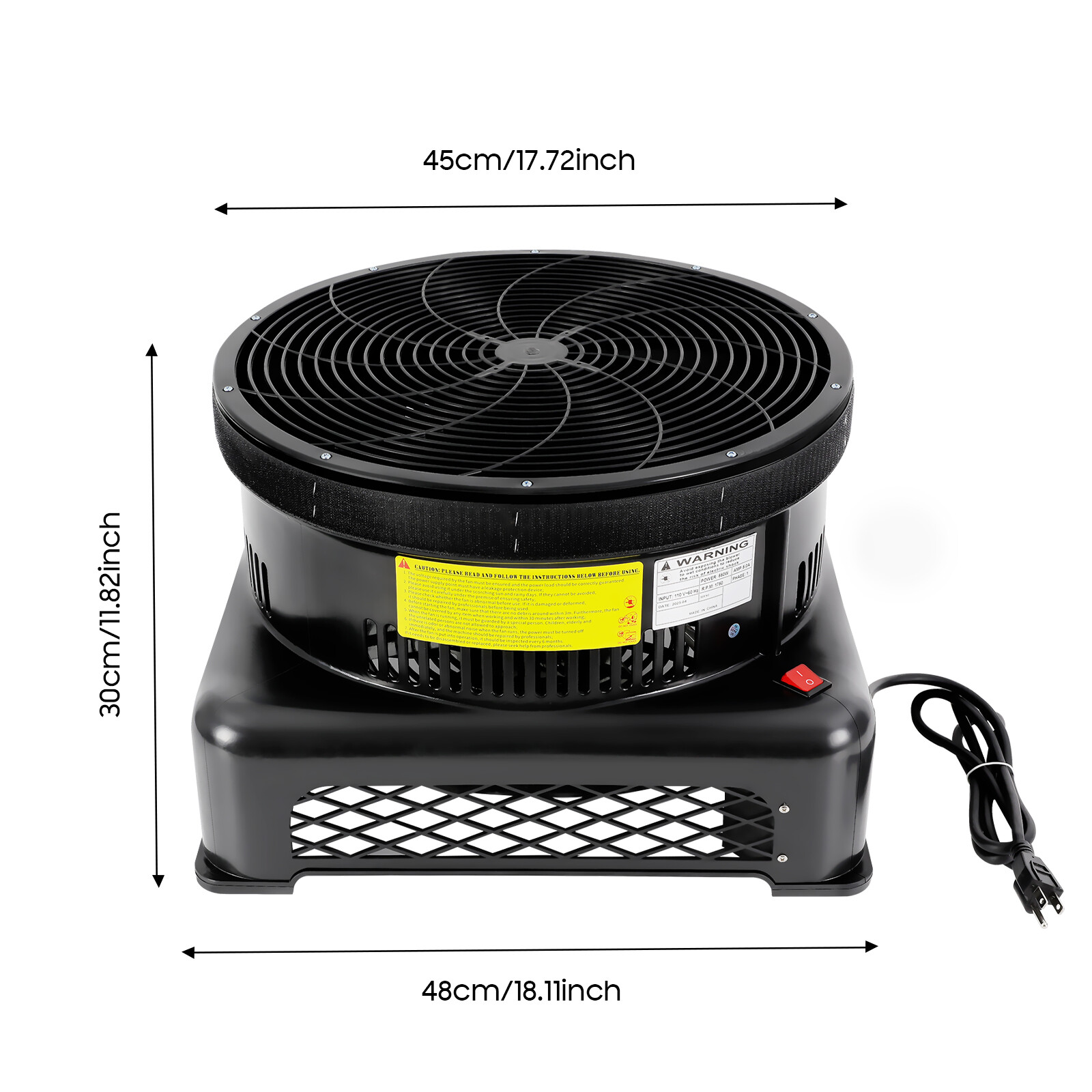 Air Blower Fan For Inflatable Wind Dancer Dancing Tube Man Puppet Fly Guy 550W