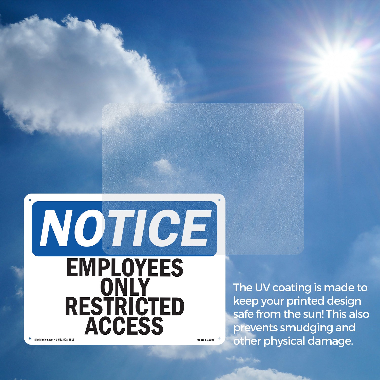 Employees Only Restricted Access OSHA Notice Sign Metal, Decal – 5 or 10 Pack