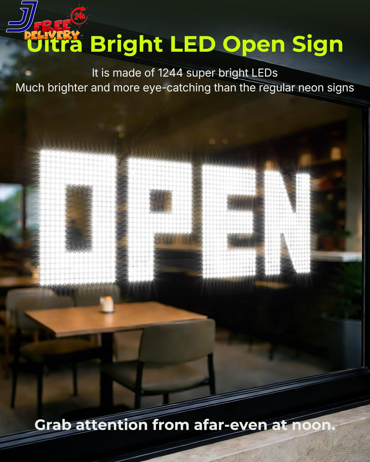 43&Prime;X14&Prime; Large LED Open Sign Super Bright Open Signs for Business Dimmable Cafes