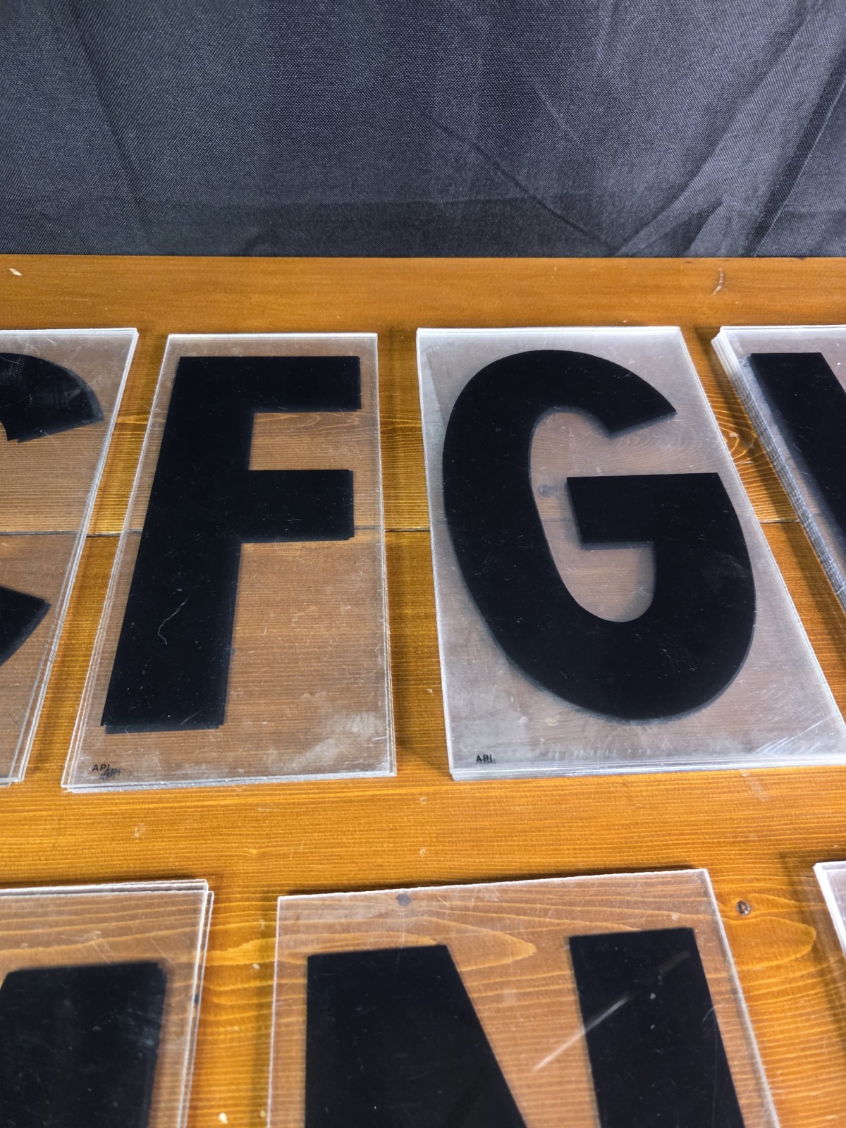 38 Vintage Plastic 9&Prime; Marquee Mixed Letters For Outdoor Sign Black Used
