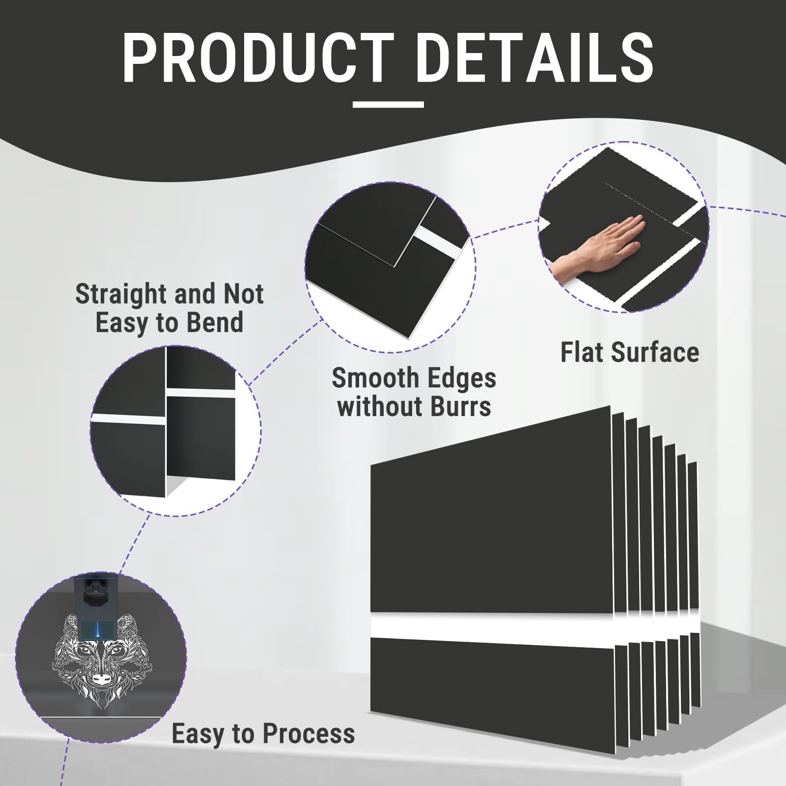 8 Pack Laser Engraving Double Color ABS Plastic Sheet 11.8 » x 11.8 » 1.3mm T…