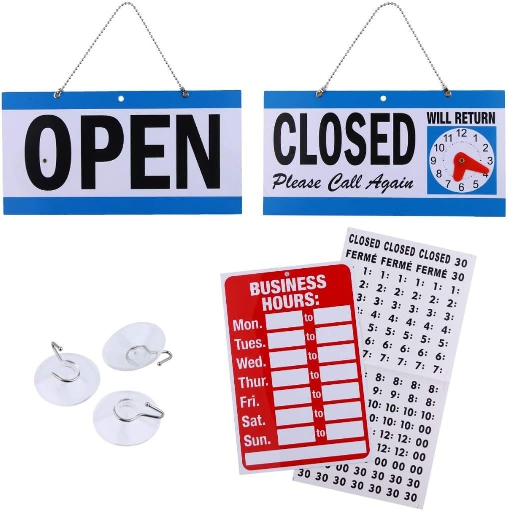 Customizable Open Closed Sign Bundle – Perfect Business Hours Communication