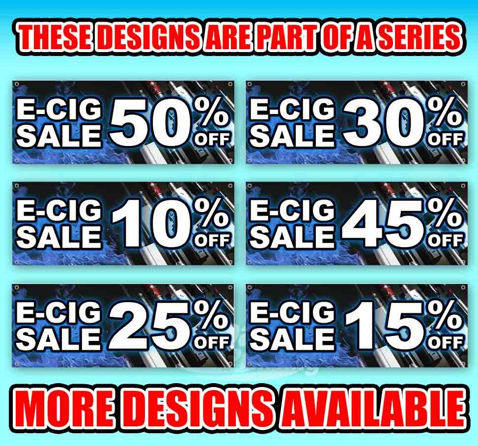 E-CIG SALE 20% OFF Advertising Vinyl Banner Flag Sign Many Sizes Available VAPE