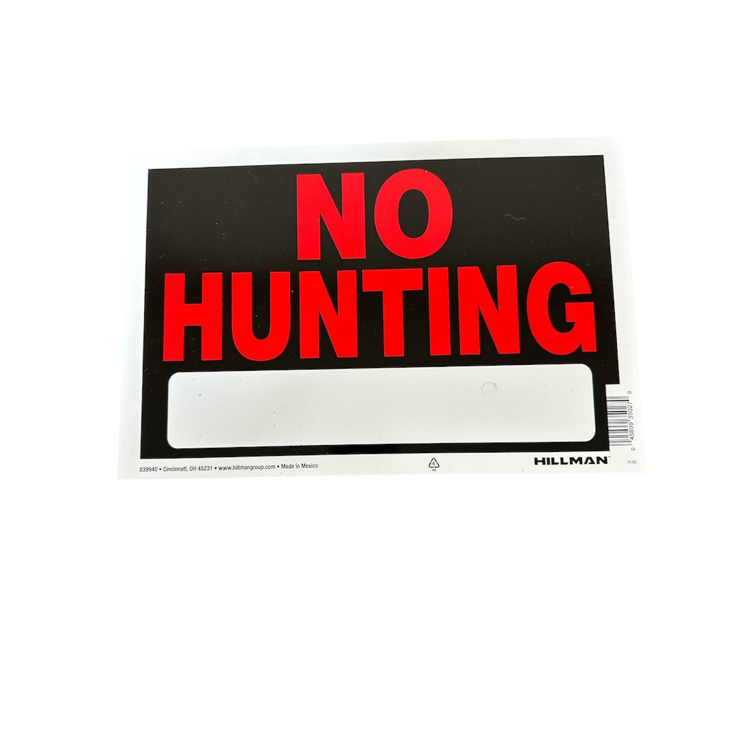 Hillman 8&Prime; x 10&Prime; Plastic Signs Various Models New