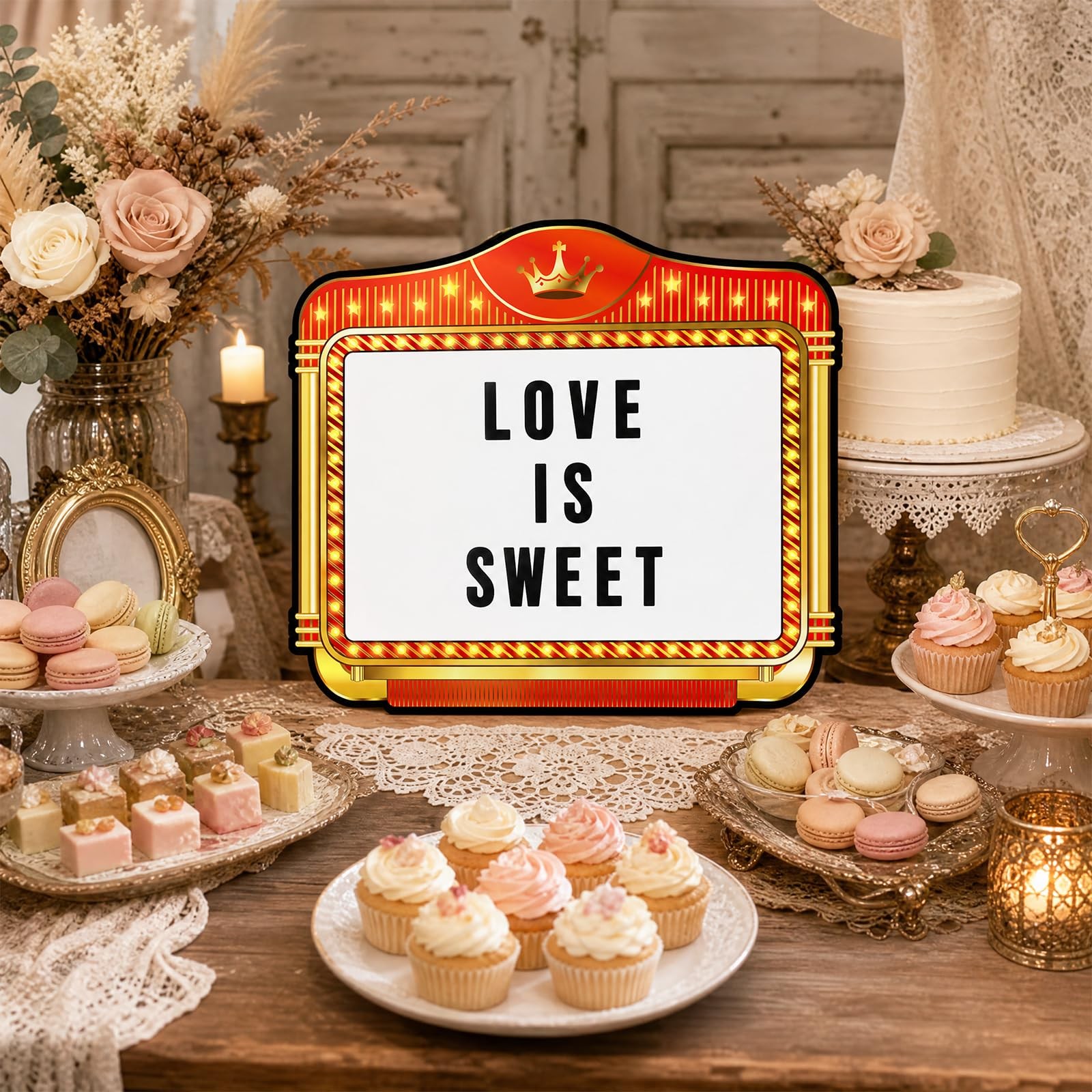 Wedding Bottle Sign Set – 4 Pack Bottle Signs with 8 Sheets Letters Sticker a…