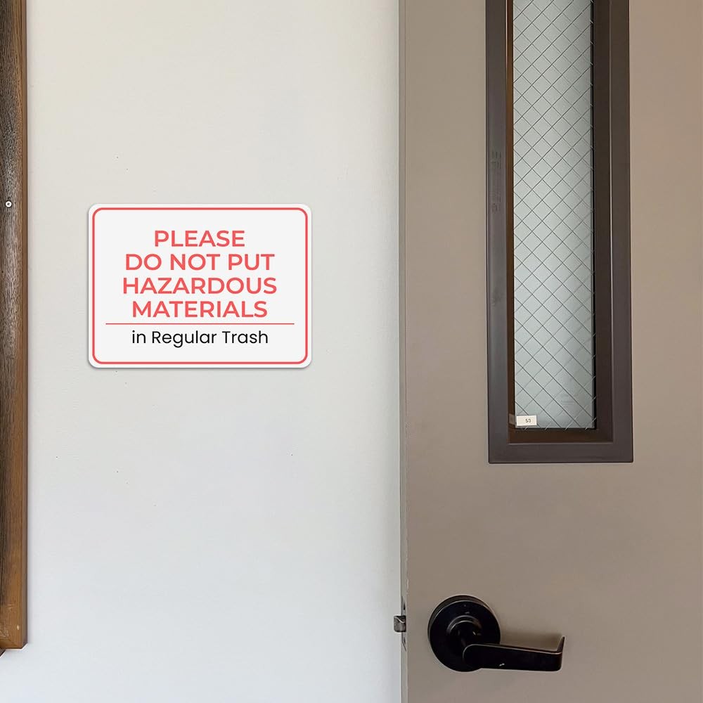 Classic Framed Plus Please Do Not Put Hazardous Materials in Regular Trash Sign