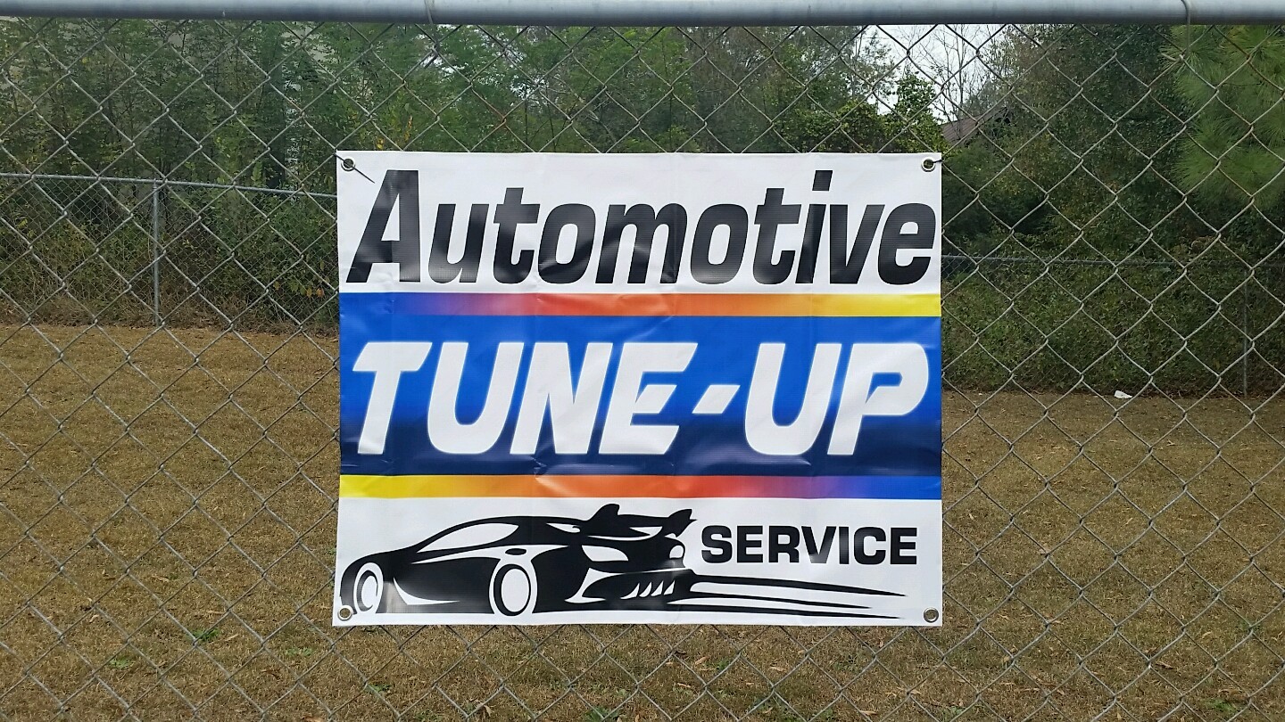 2×3 AUTOMOTIVE TUNE-UP SERVICE Repair Outdoor Indoor Wall Banner Open Sign Shop