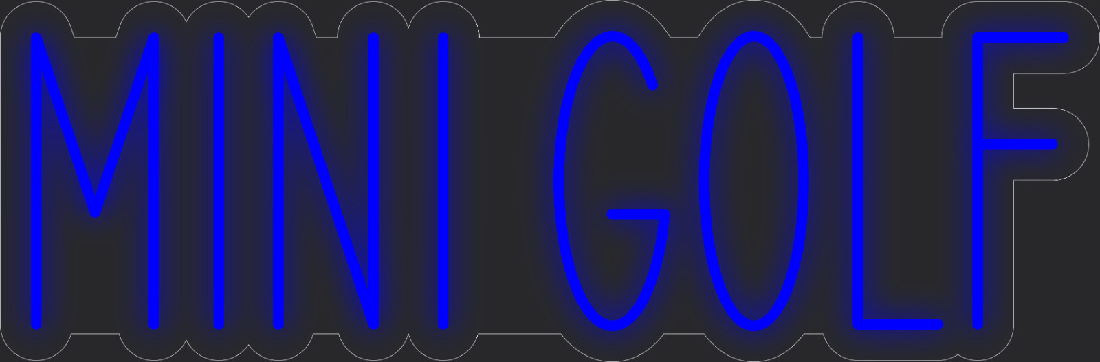 Mini golf Neon LED Sign Business Wall Decor Lighted Store Sign 36 x 12 in.
