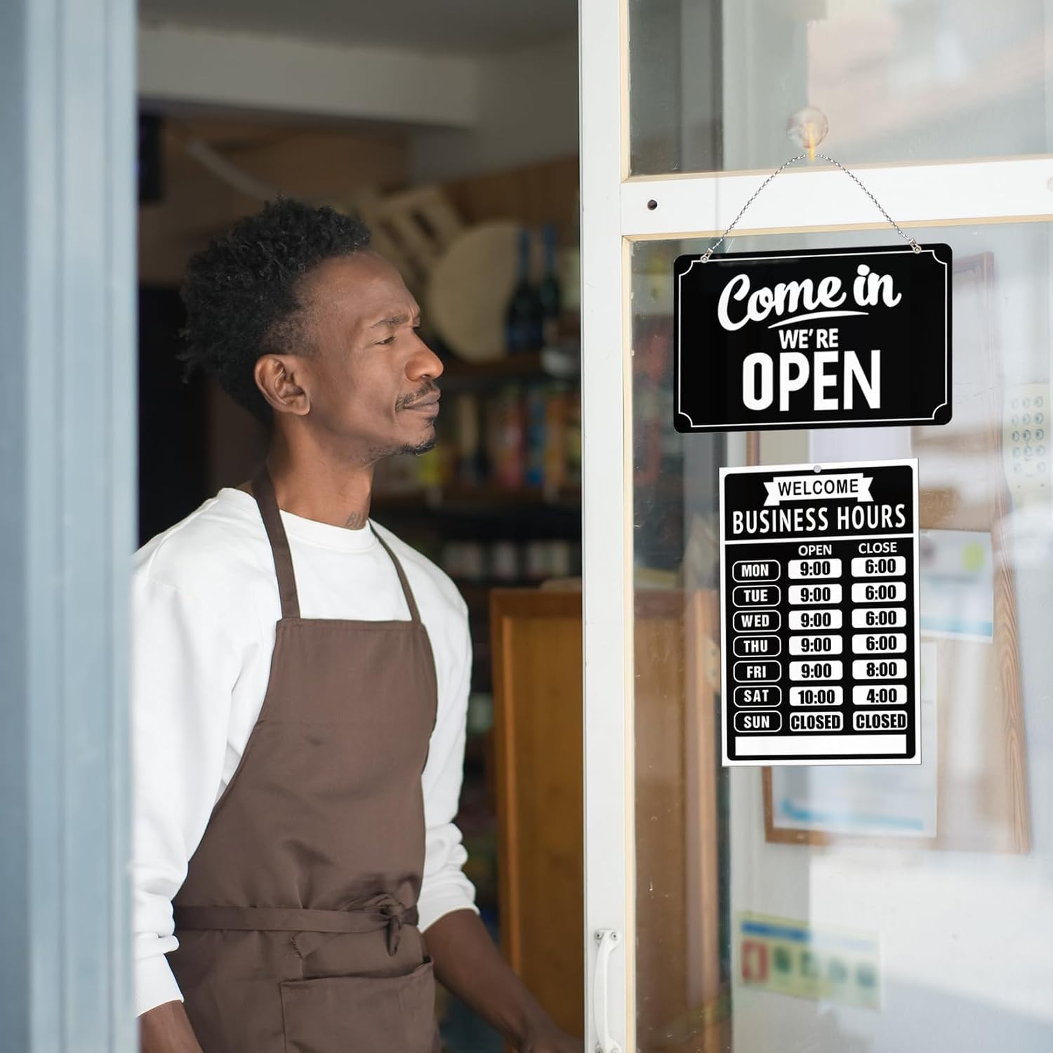 Versatile Open/Closed Sign Set for Businesses