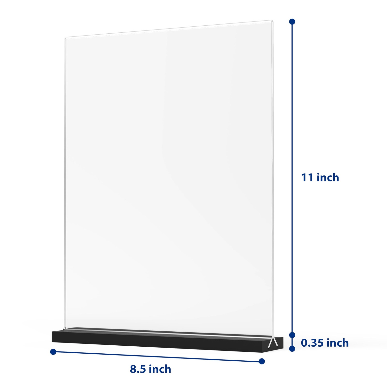 JDEA 3Pack 8.5×11 Acrylic Sign Holder with Black Base Flyer