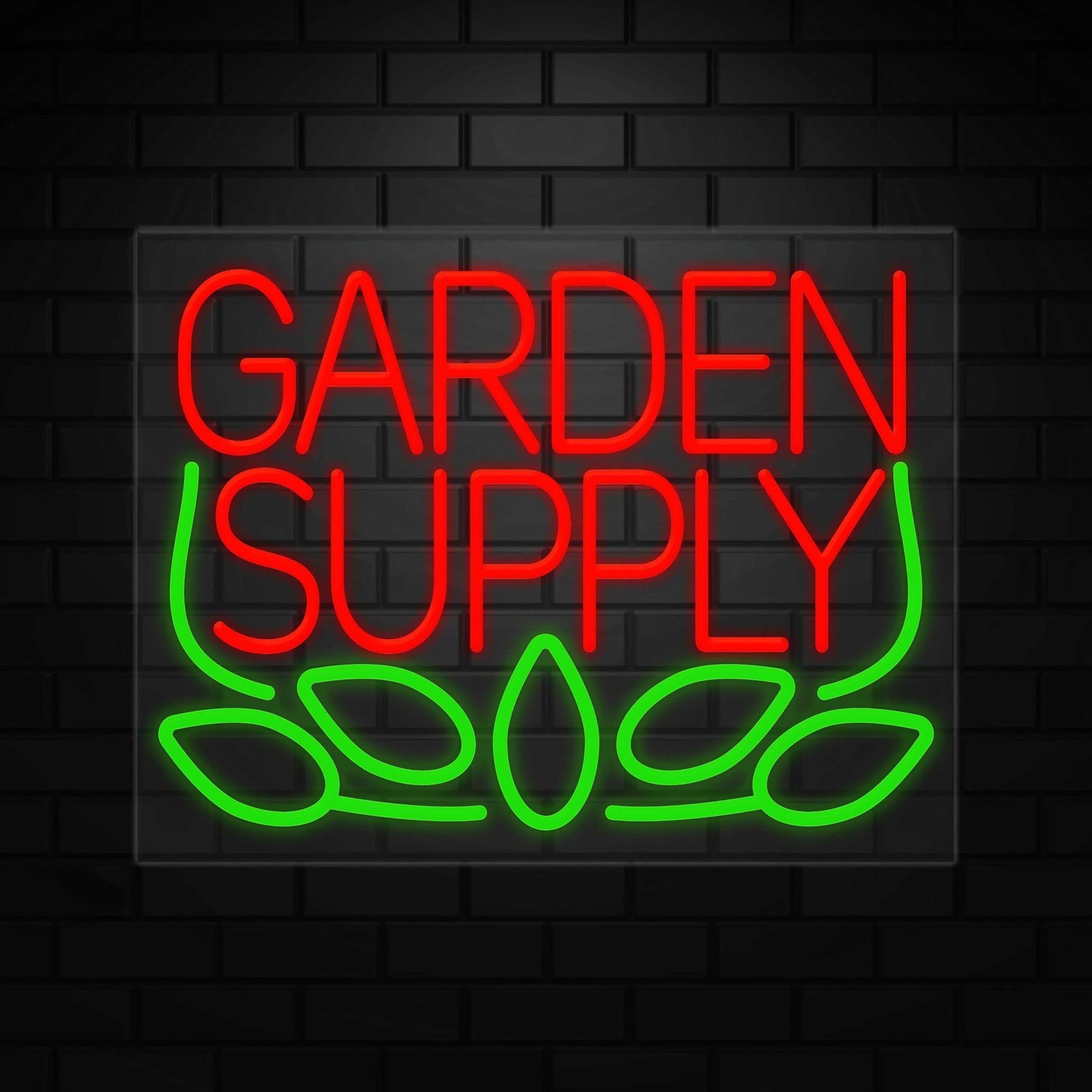Garden Supply Neon Sign for Retail Displays | LED Flex Neon | 24&Prime;W x 18&Prime;H x 1&Prime;D