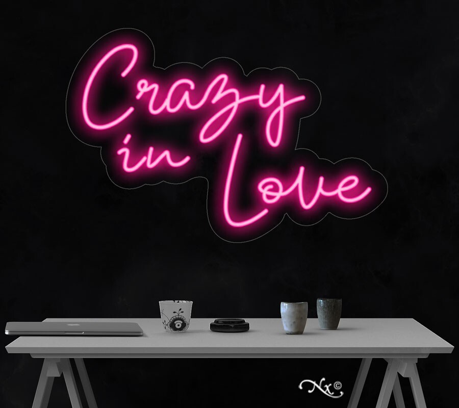 Crazy in Love LED Neon Sign 29&Prime;L x 19&Prime;H #LF024