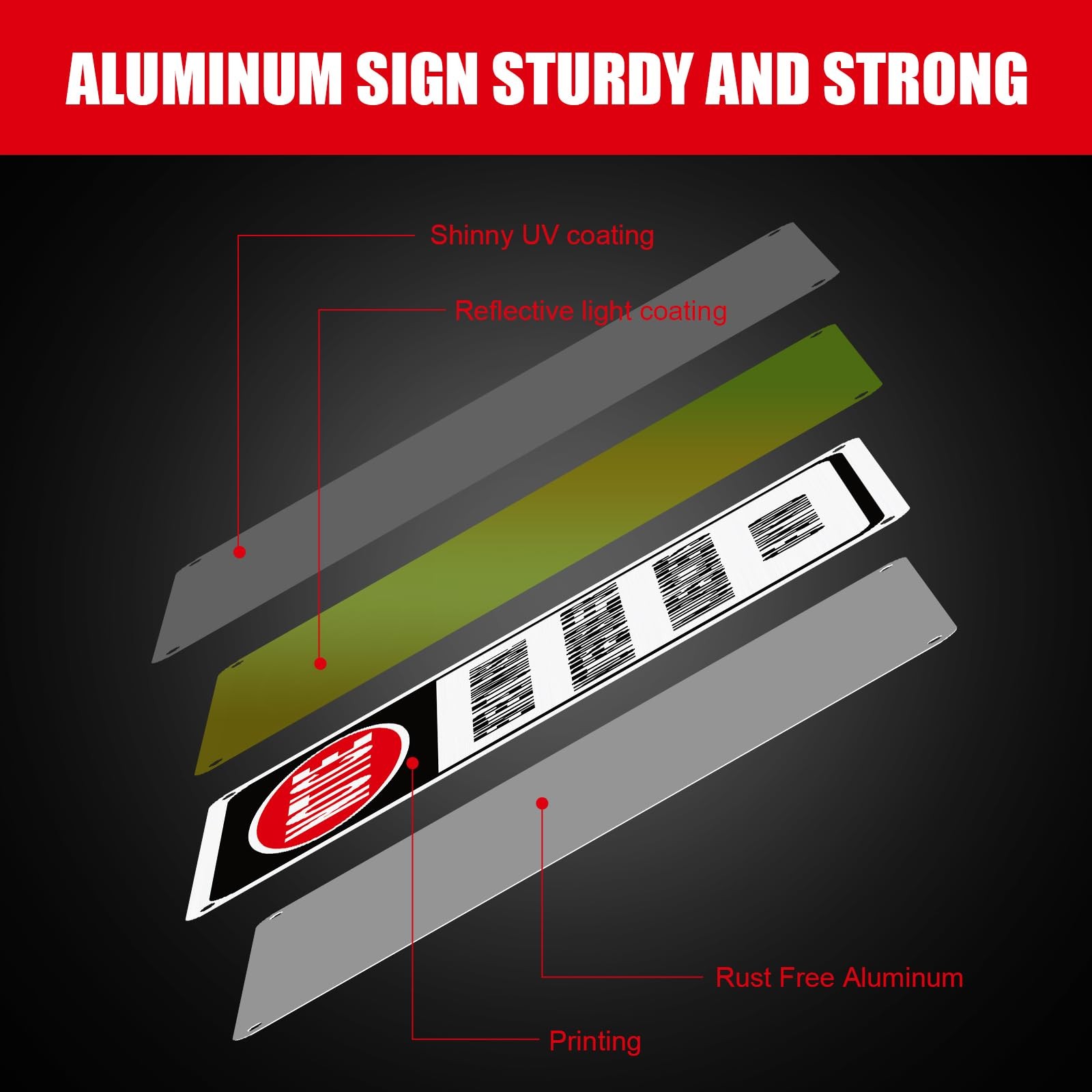 4 Pcs Notice Enter at Own Risk Sign 10 » x 7&Prime; Reflective Aluminum Not Respons…