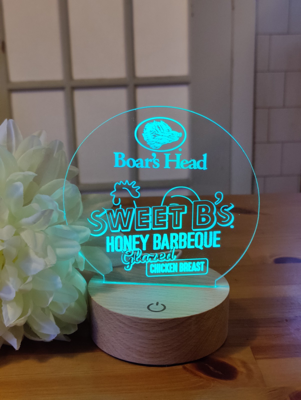BOARS HEAD BRAND LED Light Up Sign For Counter. Sweet B&rsquo;s BBQ Chicken. NEW!