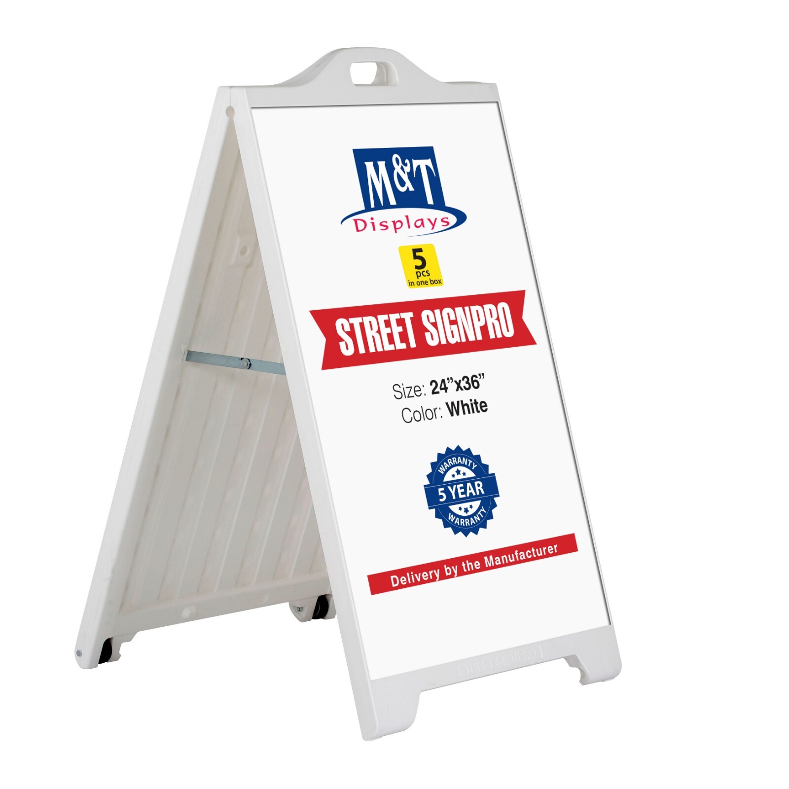 Street SignPro Sandwich Board 24×36 A-Frame Sidewalk Sign Holder (Lot of 5)