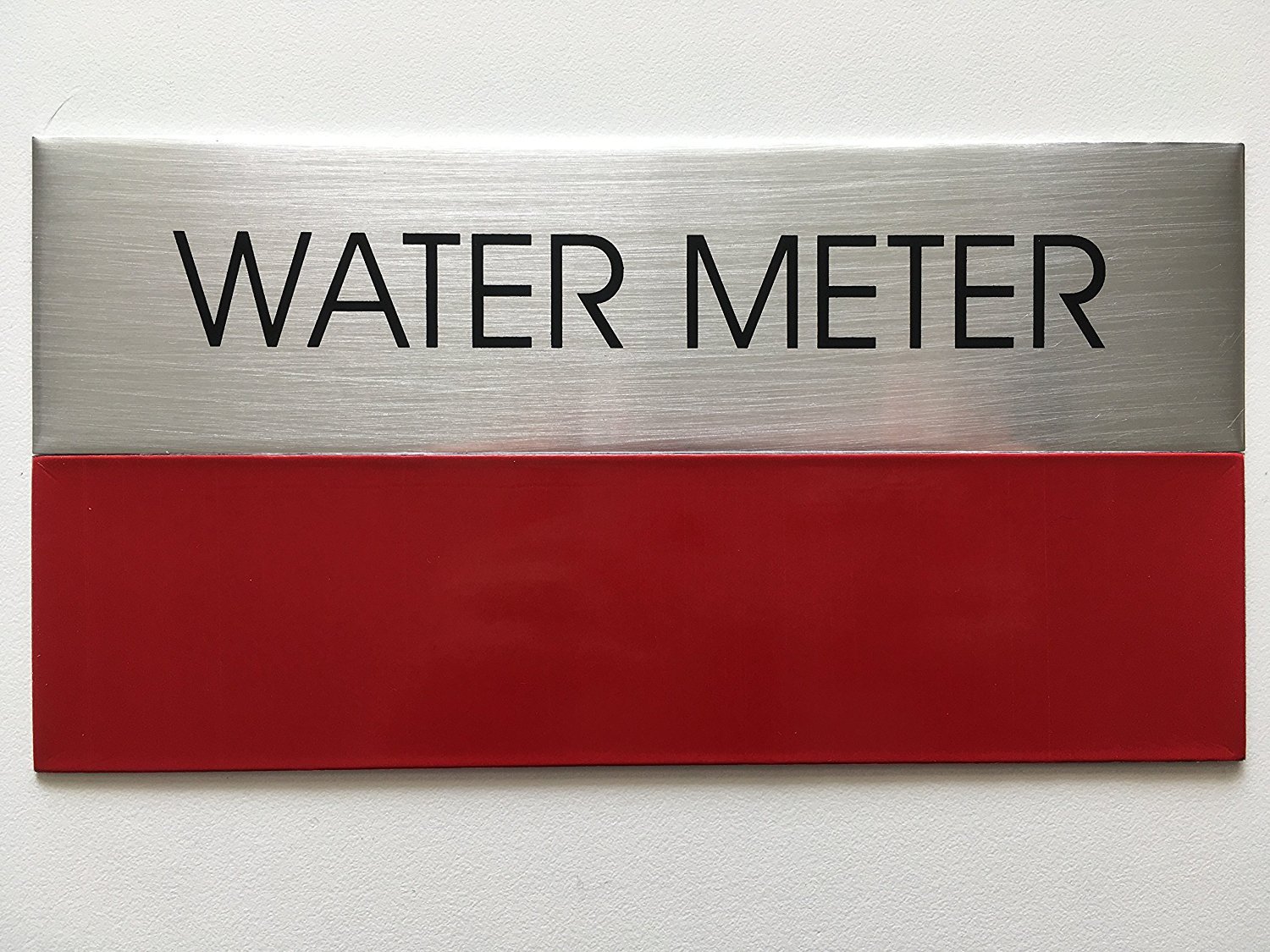 WATER METER SIGN (BRUSHED ALUMINUM)-REF24-1027