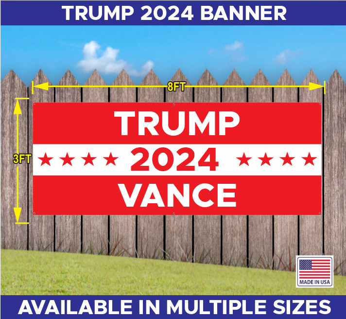 TRUMP VANCE MAGA 2024 BANNER MULTIPLE COLORS