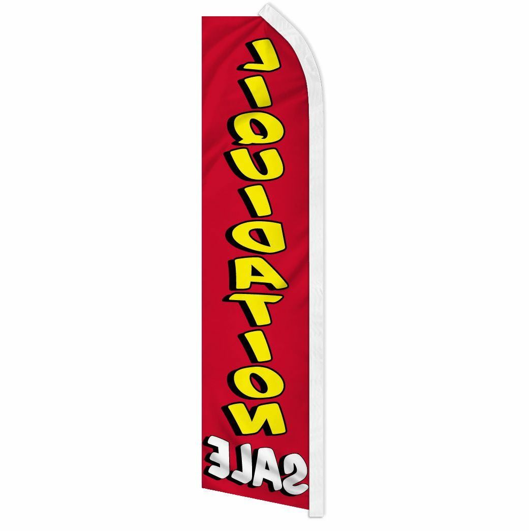 « LIQUIDATION SALE » advertising super flag swooper banner business sign warehouse