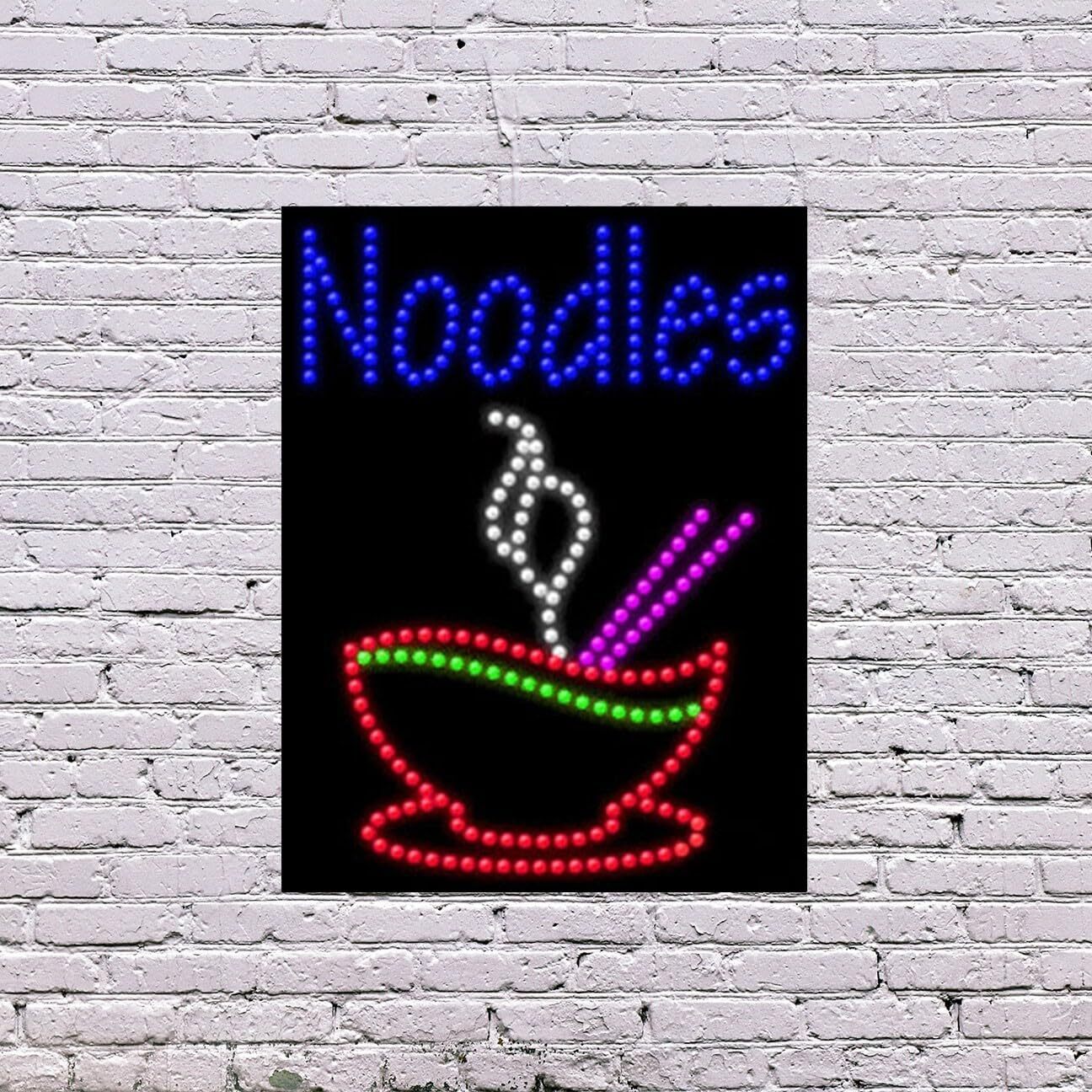 LED Noodles Sign | Light Up Sign | 26&Prime;H x 20&Prime;W x 2&Prime;D