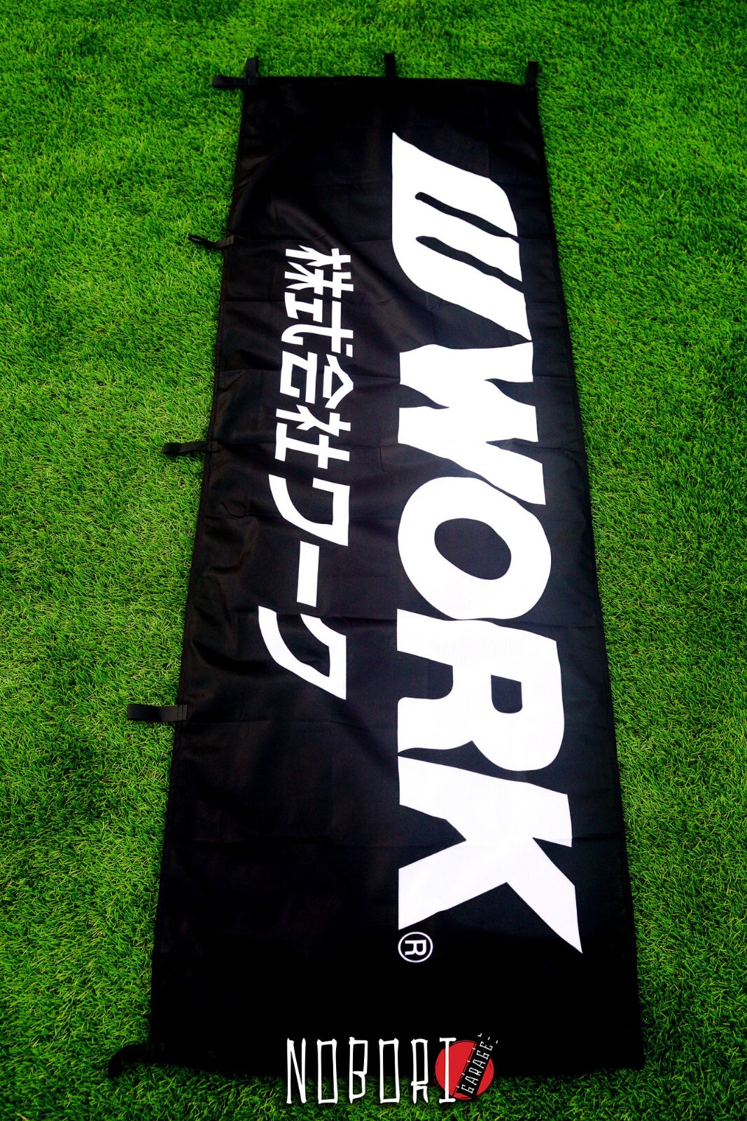 Work Wheels Japan JDM Nobori Banner Flag Garage Sign