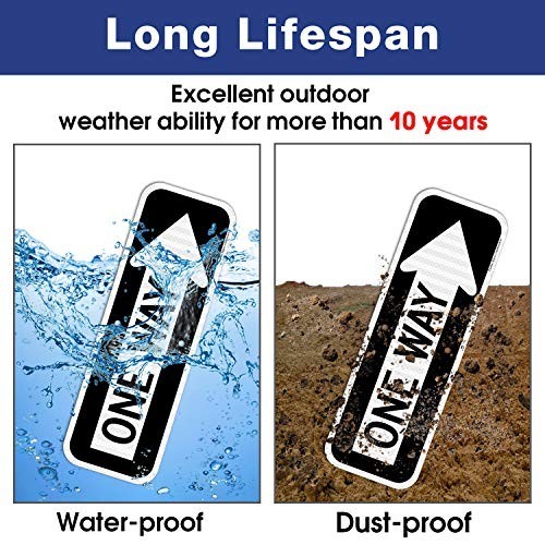 18×6 Reflective One Way Sign with Right Arrow – Rust-Free Aluminum, UV Protected