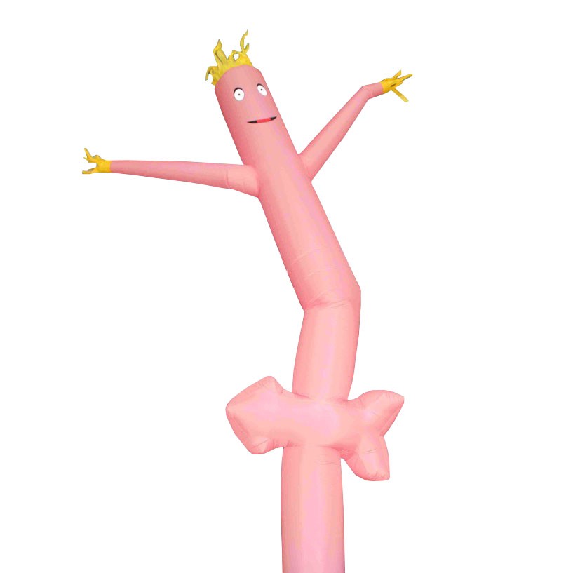 Advertising Inflatable Tube Man 12ft Blow Up Fly Guy Wavy Pink Arrow No Blower