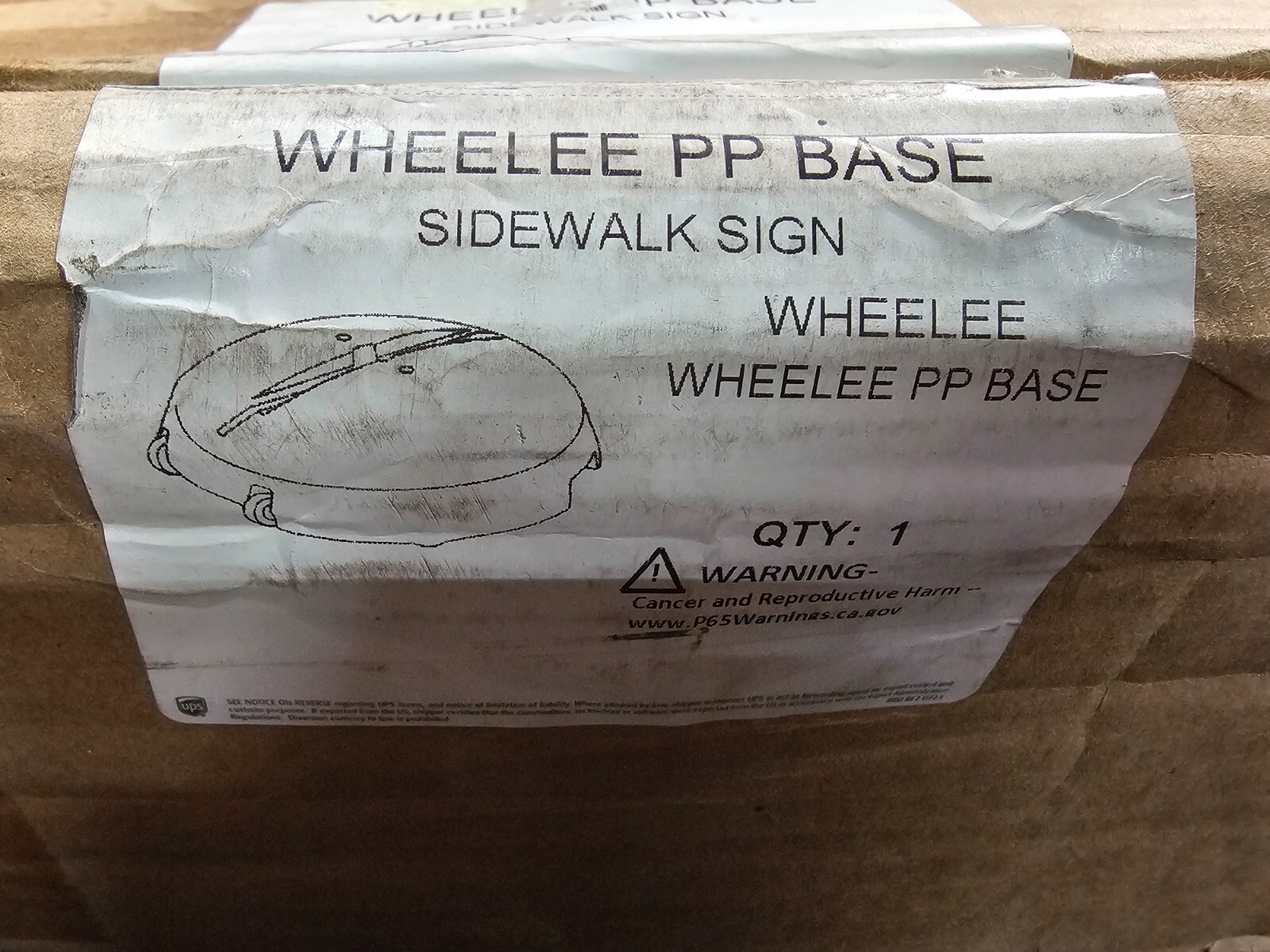Wheelee Universal PP Base Sidewalk Sign Replacement Black For Portable Pole
