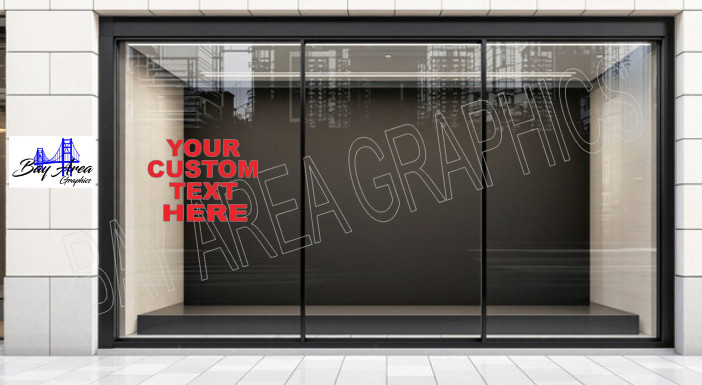 Custom Vinyl Lettering Storefront Window Decal Business Name Sign Sticker