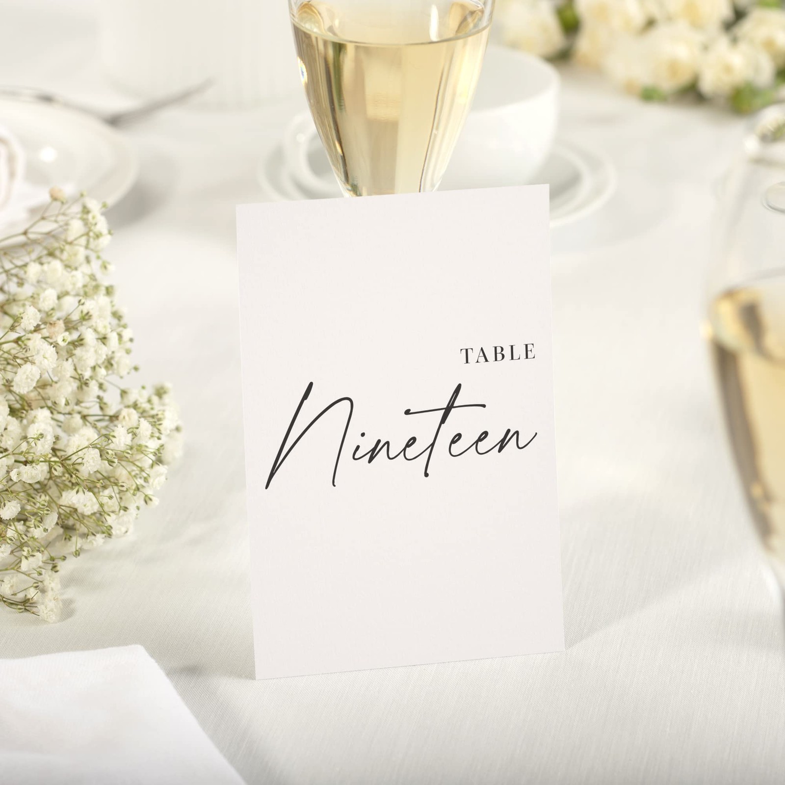 Black Wedding Table Numbers 1-30, 4×6 Inches, Reception Table Decor Set