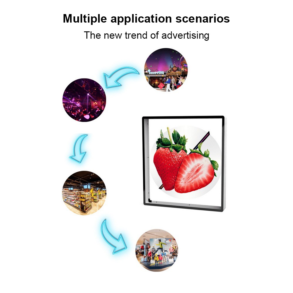 3D WIFI Hologram Projector LED Holographic Displays Fan Advertising w/Cover Case