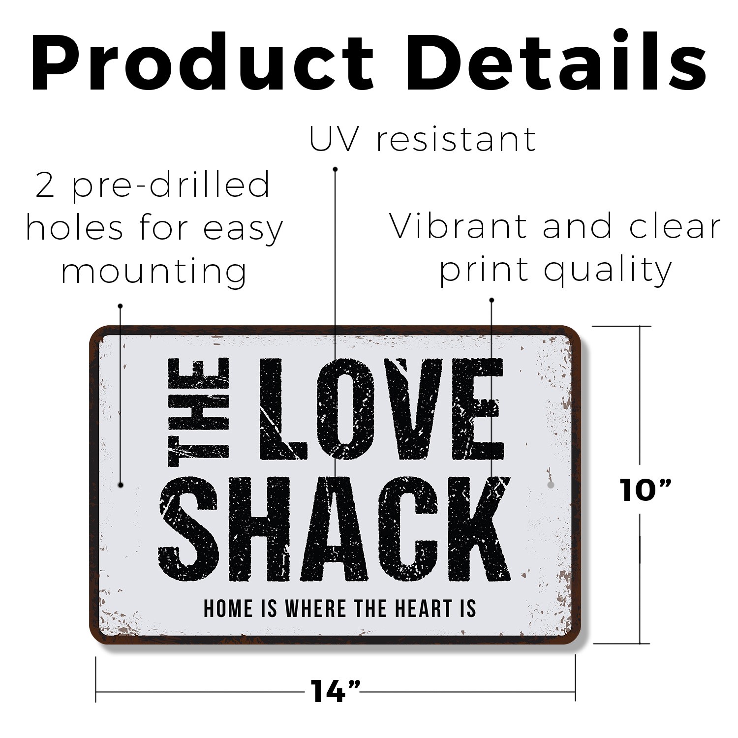 Love Shack Sign Good Vibes Only Durable Perfect for Bedrooms Cabins Game Rooms